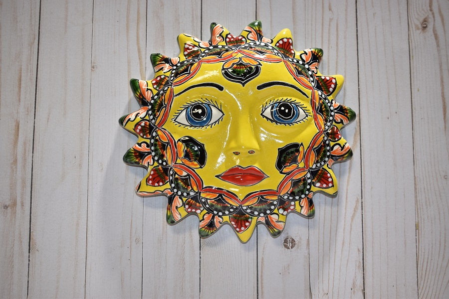 Small Beautiful popular Multistyle Talavera Hanging Plaque Sun