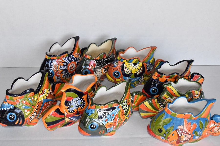 Small Fish Talavera Planters – Sol de Mexico Imports