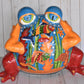 Talavera Ceramics Flirt Frog Flowerpots