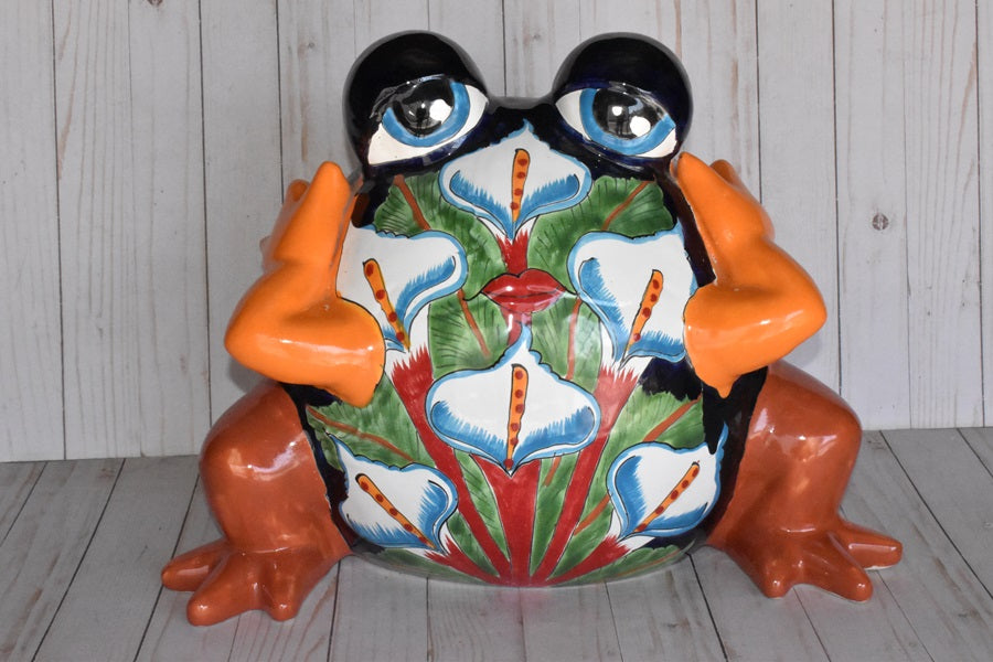 Talavera Ceramics Flirt Frog Flowerpots