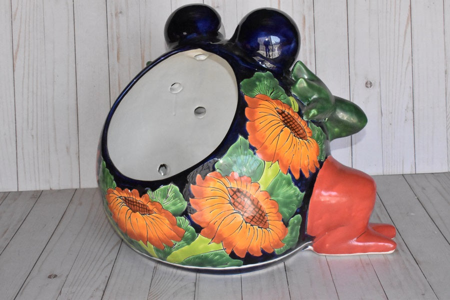 Talavera Ceramics Flirt Frog Flowerpots