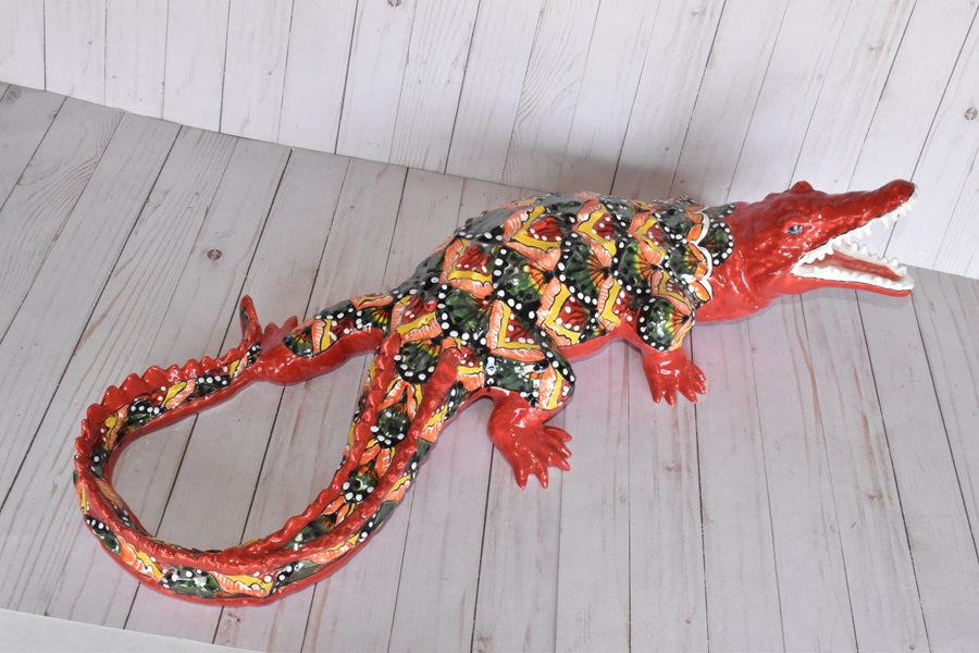 Ceramic Talavera Alligator