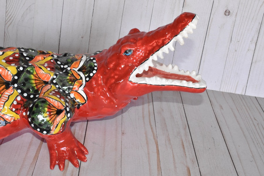 Ceramic Talavera Alligator