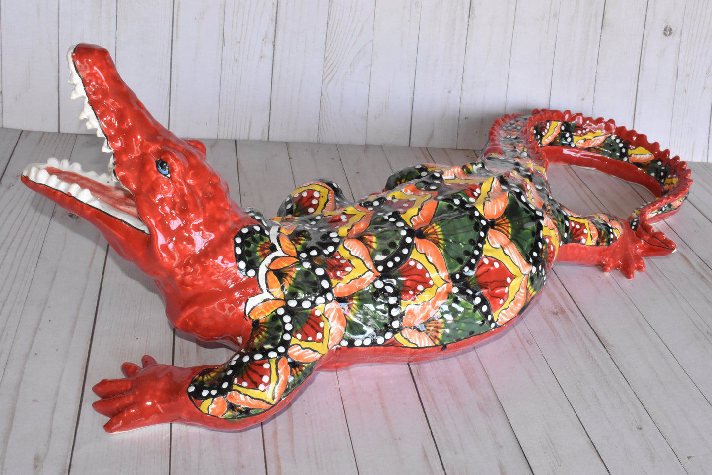 Ceramic Talavera Alligator