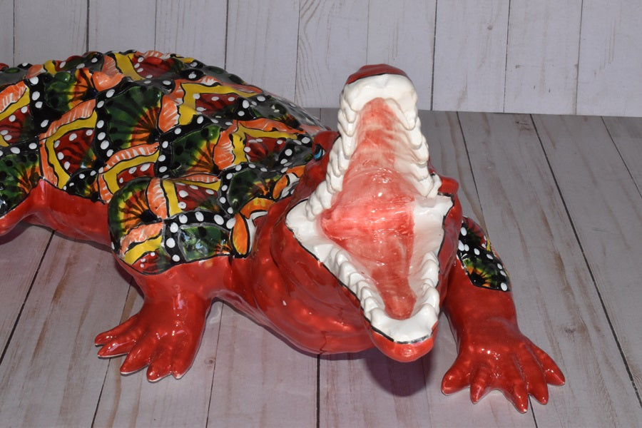 Ceramic Talavera Alligator