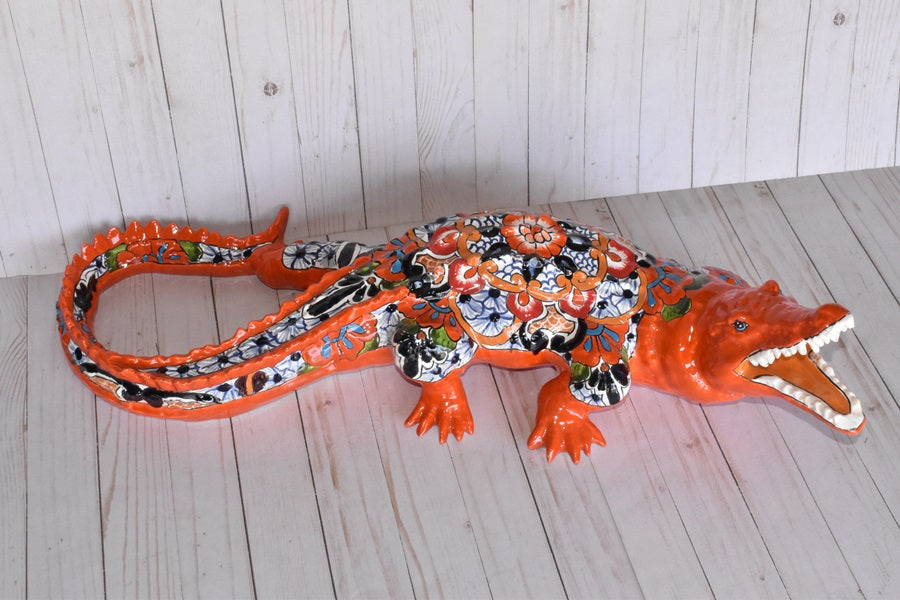 Ceramic Talavera Alligator