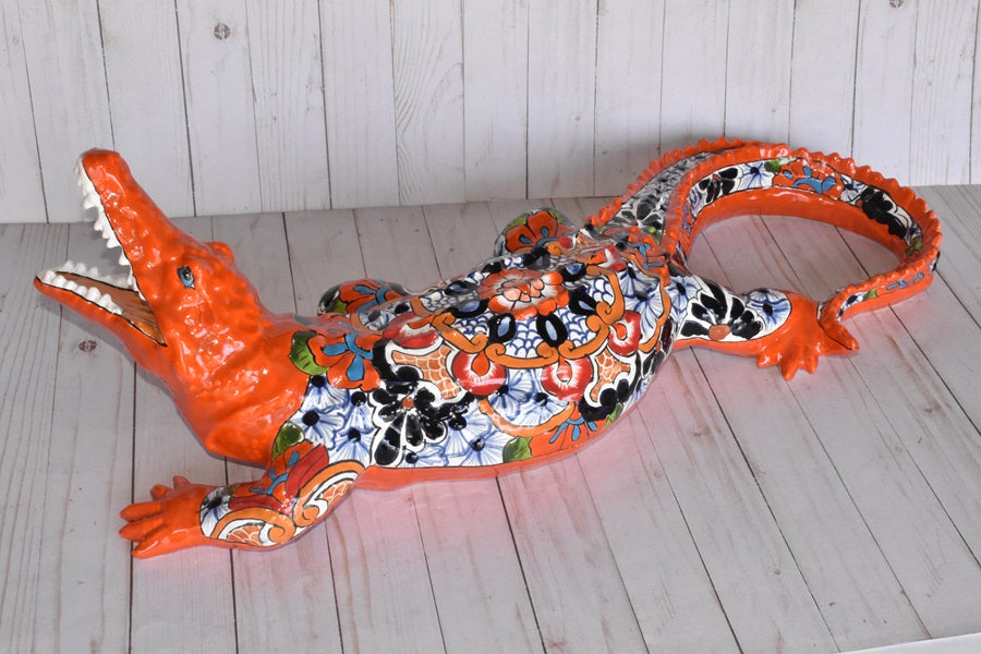 Ceramic Talavera Alligator