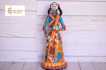 Day of the Dead "La Adelita" -Handcrafted Talavera Ceramic