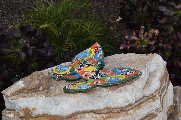 Butterfly Handcrafted Colorful Puebla-style Mexican Pottery