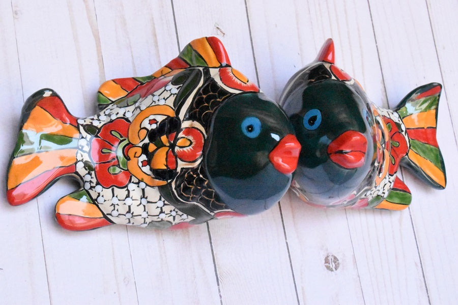 KOI-FISH Handmade Talavera Ceramic in Mayan Design