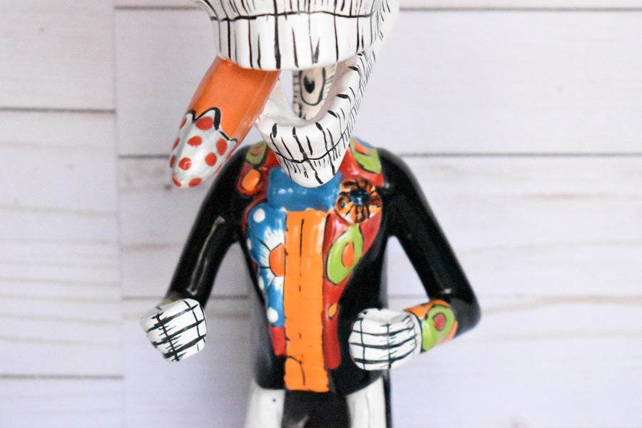 DAY OF THE DEAD "EL CATRIN"-HANDCRAFTED TALAVERA CERAMIC