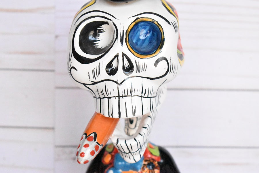 DAY OF THE DEAD "EL CATRIN"-HANDCRAFTED TALAVERA CERAMIC