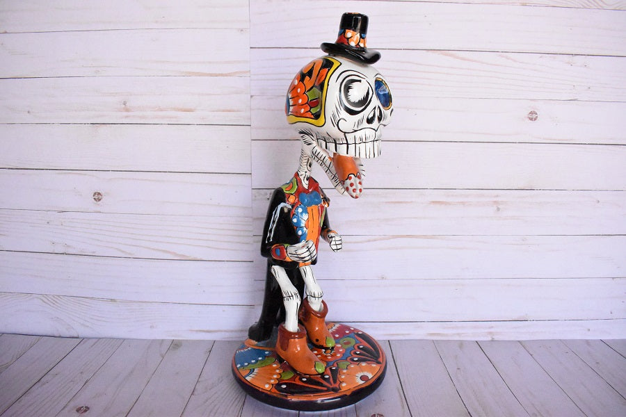 DAY OF THE DEAD "EL CATRIN"-HANDCRAFTED TALAVERA CERAMIC