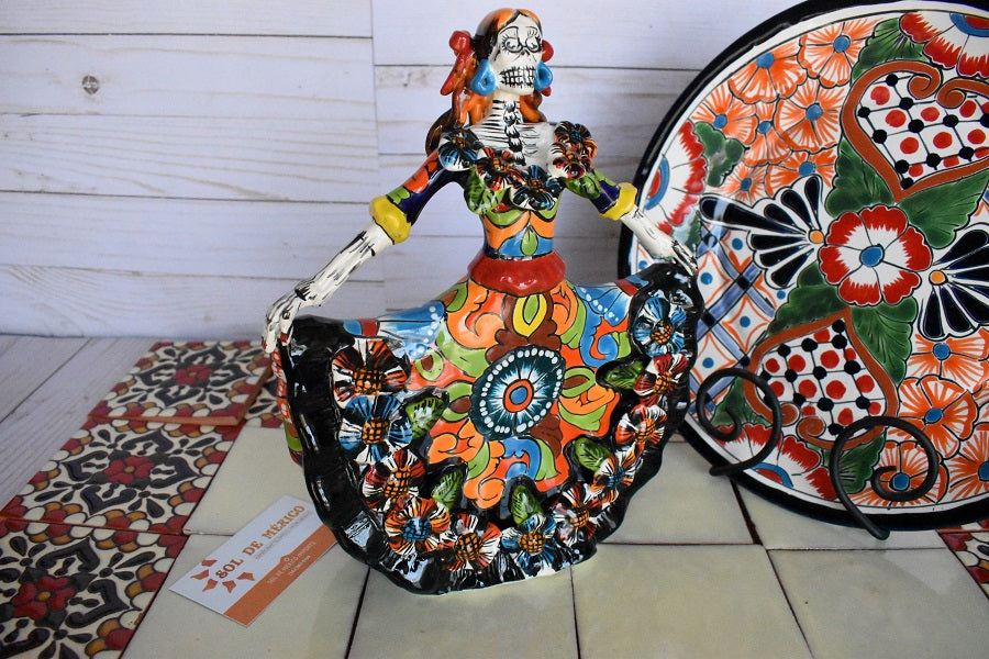 Day of the Dead "Ballerina" Handcrafted Talavera Ceramic