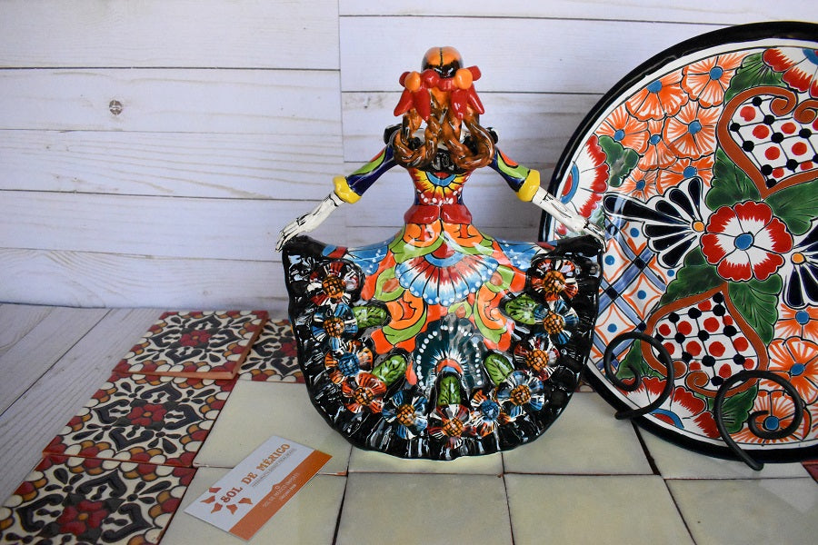 Day of the Dead "Ballerina" Handcrafted Talavera Ceramic