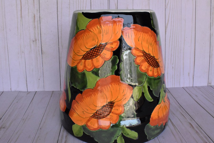 Ceramic flowerpot, Classic Sunflower Design