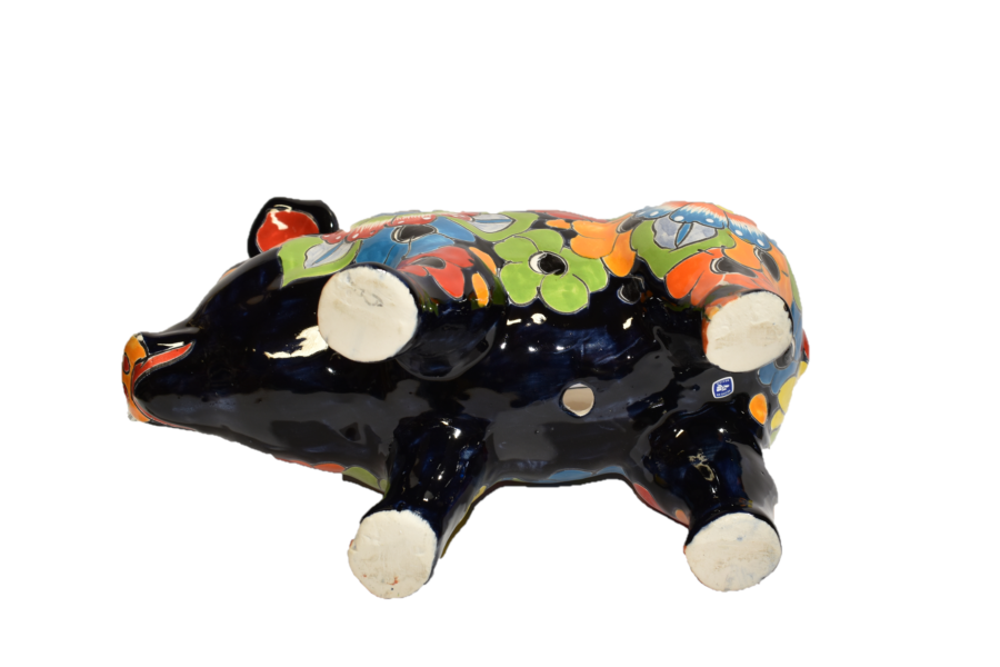 PIG PLANTER HANDCRAFTED IN FLOWERS DESIGN