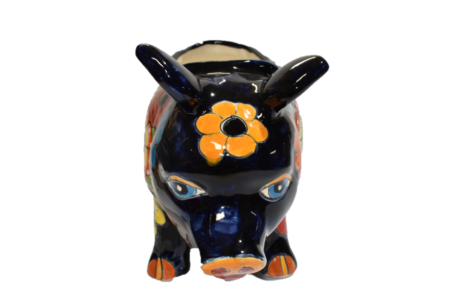 PIG PLANTER HANDCRAFTED IN FLOWERS DESIGN