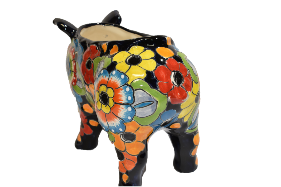 PIG PLANTER HANDCRAFTED IN FLOWERS DESIGN