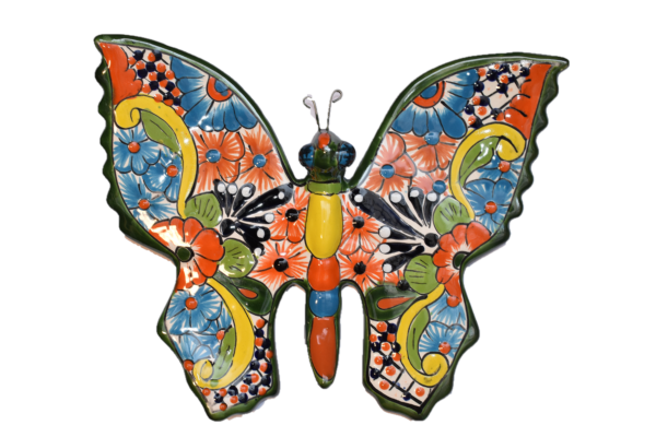 Butterfly Handcrafted Colorful Puebla-style Mexican Pottery