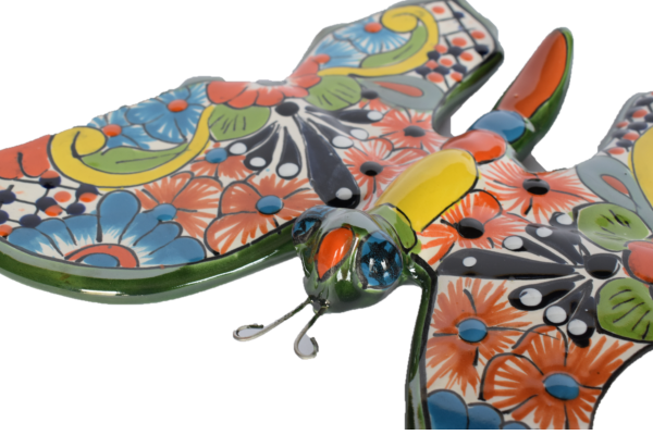 Butterfly Handcrafted Colorful Puebla-style Mexican Pottery