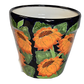 Ceramic flowerpot, Classic Sunflower Design